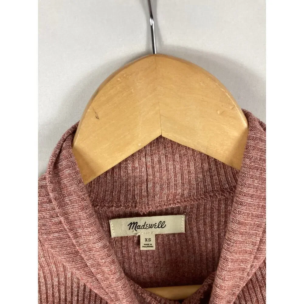 Madewell Heathered Bubble-Sleeve Swing Turtleneck XS